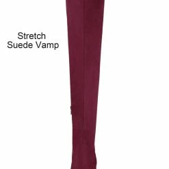 Allegra K Women's Round Toe Chunky Heel Over The Knee High Boots Shoes