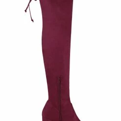 Allegra K Women's Round Toe Chunky Heel Over The Knee High Boots Shoes