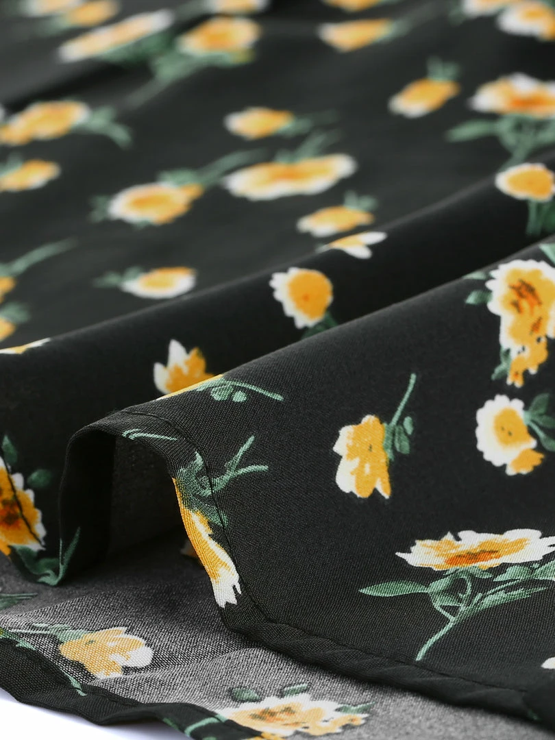 Allegra K Women's Floral Chiffon Slit Skirts Spring Summer Midi Skirt 14 Allegra K Women's Floral Chiffon Slit Skirts Spring Summer Midi Skirt