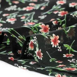 Allegra K Women's Floral Puff Long Sleeve Dress Ruffle Neck High Waist Chiffon Spring Mini Dress