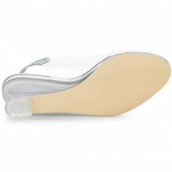 Allegra K Shoes Women's Rhinestone Clear Wedges Heels Sandals