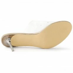 Allegra K Women's Slip-On Clear Strap Stiletto Heels Sandals Shoes