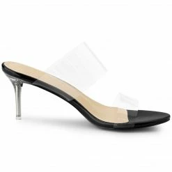 Allegra K Women's Clear Slide Stiletto Heels Clear Sandals