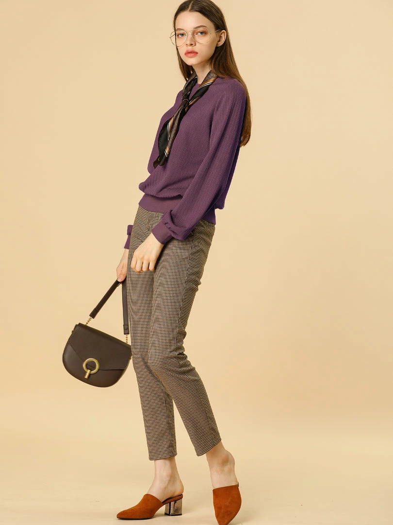 Allegra K Ribbed Pullover Sweater With Lantern Sleeves Women 31 Allegra K Ribbed Pullover Sweater With Lantern Sleeves Women