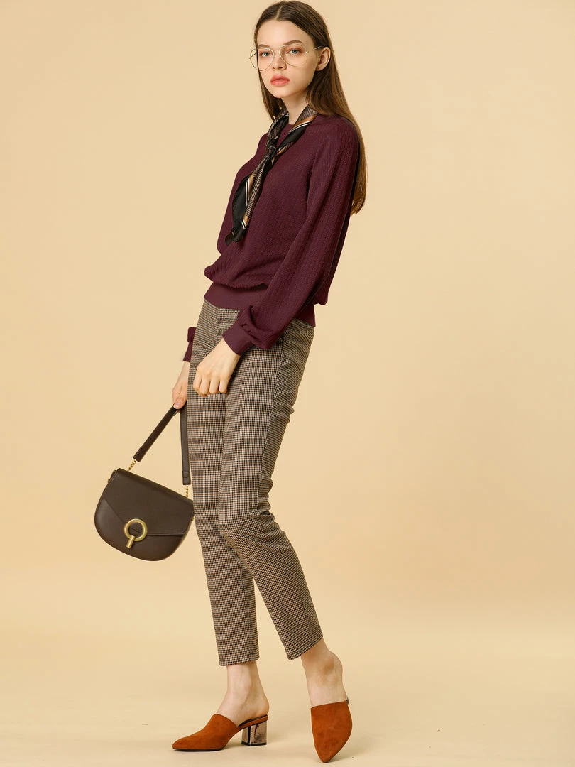 Allegra K Ribbed Pullover Sweater With Lantern Sleeves Women 43 Allegra K Ribbed Pullover Sweater With Lantern Sleeves Women