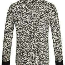 Allegra K Tops Men Vintage Leopard Print Button Down Long Sleeve Cotton Casual Shirt