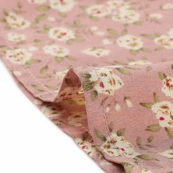 Allegra K Floral Ruffle Tie Neck Long Sleeve Blouse Women