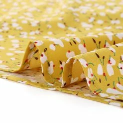 Allegra K Women's Ruffled Neck Smocked Long Sleeve Floral Printed Blouse Top