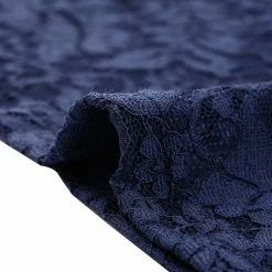 Allegra K Women's Lace Embroidery Semi Sheer Vintage Puff Sleeve Top