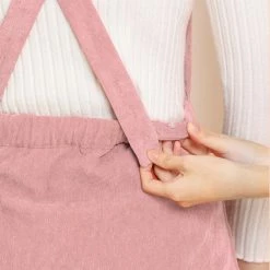 Allegra K Women's Corduroy Mini V Neck A-line Pinafore Bib Overall Dress 82 Allegra K Women's Corduroy Mini V Neck A-line Pinafore Bib Overall Dress