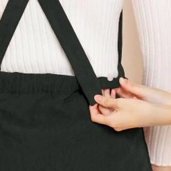 Allegra K Women's Corduroy Mini V Neck A-line Pinafore Bib Overall Dress 68 Allegra K Women's Corduroy Mini V Neck A-line Pinafore Bib Overall Dress