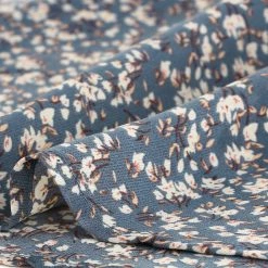 Allegra K Women's Casual Pleated Front Half Placket Long Sleeve Top Floral Blouse