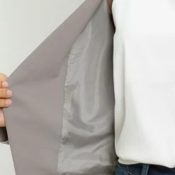 Allegra K Women Collarless Cropped Blazer