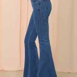 Allegra K Women's Vintage Flare Jean Denim Pants High Waist Stretchy Bell Bottoms Jeans 31 Allegra K Women's Vintage Flare Jean Denim Pants High Waist Stretchy Bell Bottoms Jeans