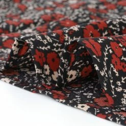 Allegra K Women's Vintage Lace Trim Stand Collar Long Sleeve Floral Valentine's Day Top