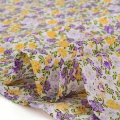 Allegra K Women's Floral Puff Sleeves V Neck Ruched Cuffs Wrap Dress