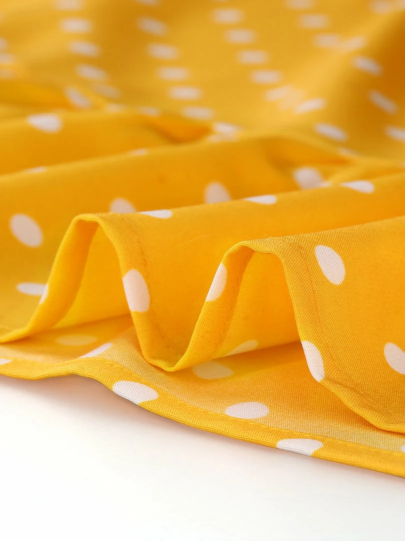 Allegra K Women's Dots Print Square Neck Ruffle Hem Short Sleeve Above Knee Casual Dress 8 Allegra K Women's Dots Print Square Neck Ruffle Hem Short Sleeve Above Knee Casual Dress