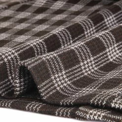 Allegra K Women's Vintage Plaid Long Sleeve Zip Up Fit And Flare Mini Dress