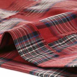 Allegra K Women Classic Vintage Button Front Closure Chest Pocket Plaid Crop Jacket