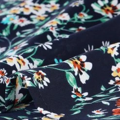 Allegra K Women’s Women's Cap Sleeve Ruffle V-Neck Floral Casual Summer Dress