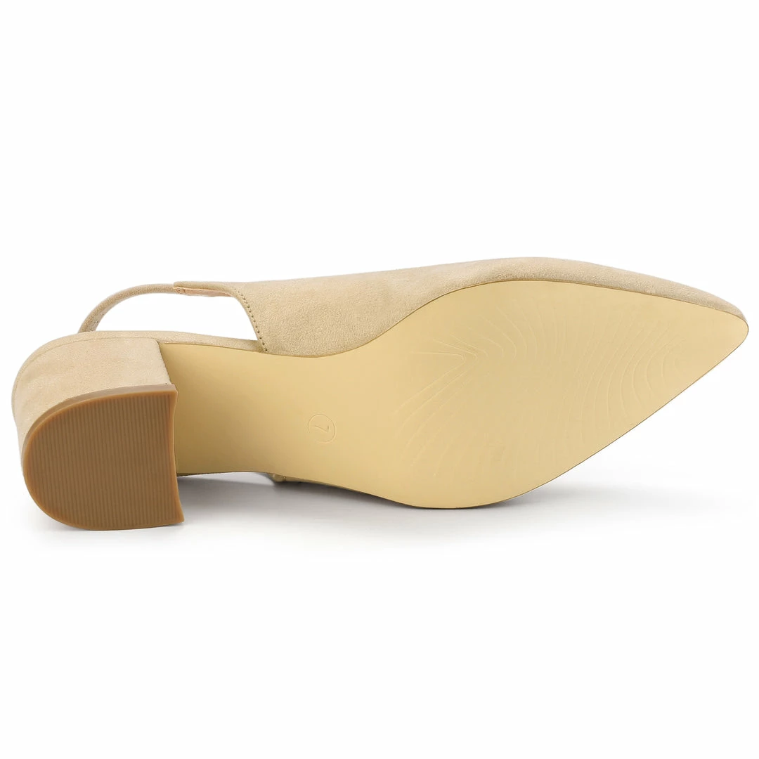 Allegra K Shoes Women's Pointed Toe Block Heel Pumps Slingback Heels 21 Allegra K Shoes Women's Pointed Toe Block Heel Pumps Slingback Heels