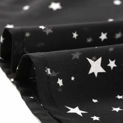 Allegra K Women's Peter Pan Collar Dresses Star Puff Sleeve Chiffon Shirt Dress