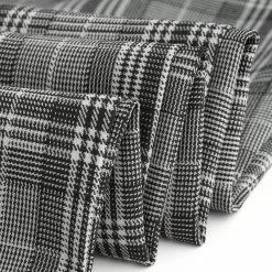 Allegra K Women's Plaid High Waist Straight Pant Trousers Cropped Ankle Tartan Office Pants