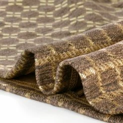 Allegra K Women's Check Slit Hem Faux Suede Mini Skirt