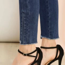 Allegra K Women's Denim Pants Skinny Slit Hem High Waist Stretch Ankle Jeans 13 Allegra K Women's Denim Pants Skinny Slit Hem High Waist Stretch Ankle Jeans