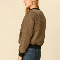 Allegra K Skyliner Down Bomber Jacket