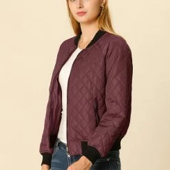 Allegra K Skyliner Down Bomber Jacket