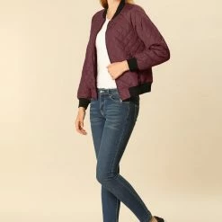 Allegra K Skyliner Down Bomber Jacket