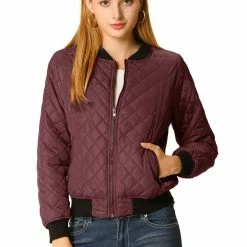 Allegra K Skyliner Down Bomber Jacket