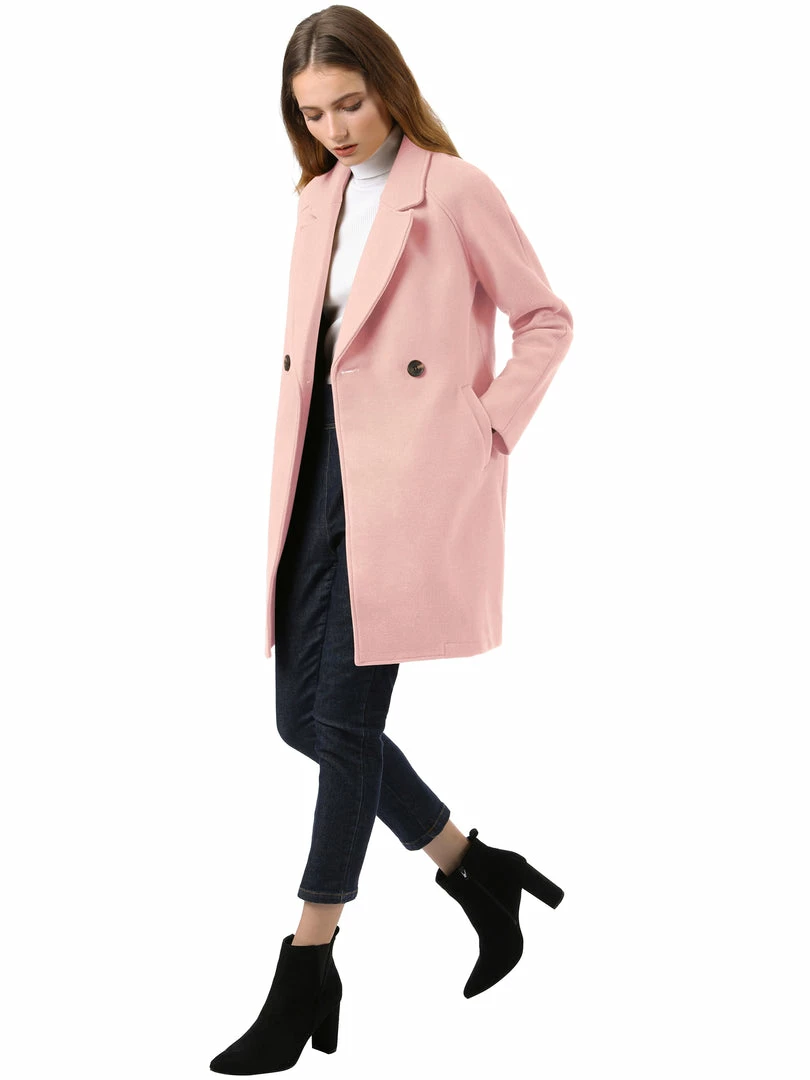 Allegra K Double Breasted Notched Lapel Coat With Raglan Sleeves 27 Allegra K Double Breasted Notched Lapel Coat With Raglan Sleeves