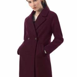 Allegra K Double Breasted Notched Lapel Coat With Raglan Sleeves 91 Allegra K Double Breasted Notched Lapel Coat With Raglan Sleeves