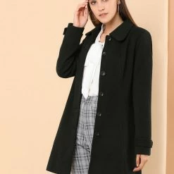 Allegra K Women's Peter Pan Collar Single Breasted Overcoat Winter Long Coat 59 Allegra K Women's Peter Pan Collar Single Breasted Overcoat Winter Long Coat