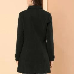 Allegra K Women's Peter Pan Collar Single Breasted Overcoat Winter Long Coat 62 Allegra K Women's Peter Pan Collar Single Breasted Overcoat Winter Long Coat