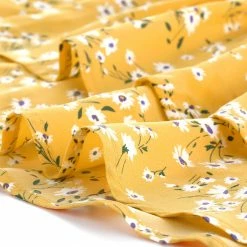 Allegra K Women's Printed Elastic Waist Tiered Ruffle Hem Flowy Midi Skirt