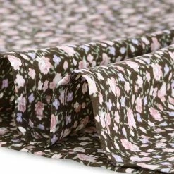 Allegra K Women's Ruffle Stand Collar Belted Floral Keyhole Back Half Lined Elastic Waist Dress