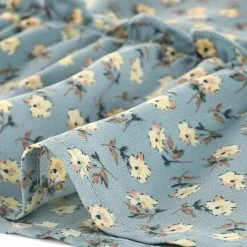 Allegra K Women's Floral Boat Neck Puff Sleeve Fit And Flare Mini Ruffle Dress