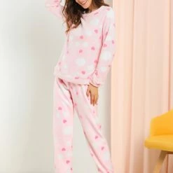 Allegra K Winter Flannel Pajama Sets For Women Cute Printed Long Sleeve Nightwear Top And Pants Loungewear Soft Sleepwears 71 Allegra K Winter Flannel Pajama Sets For Women Cute Printed Long Sleeve Nightwear Top And Pants Loungewear Soft Sleepwears
