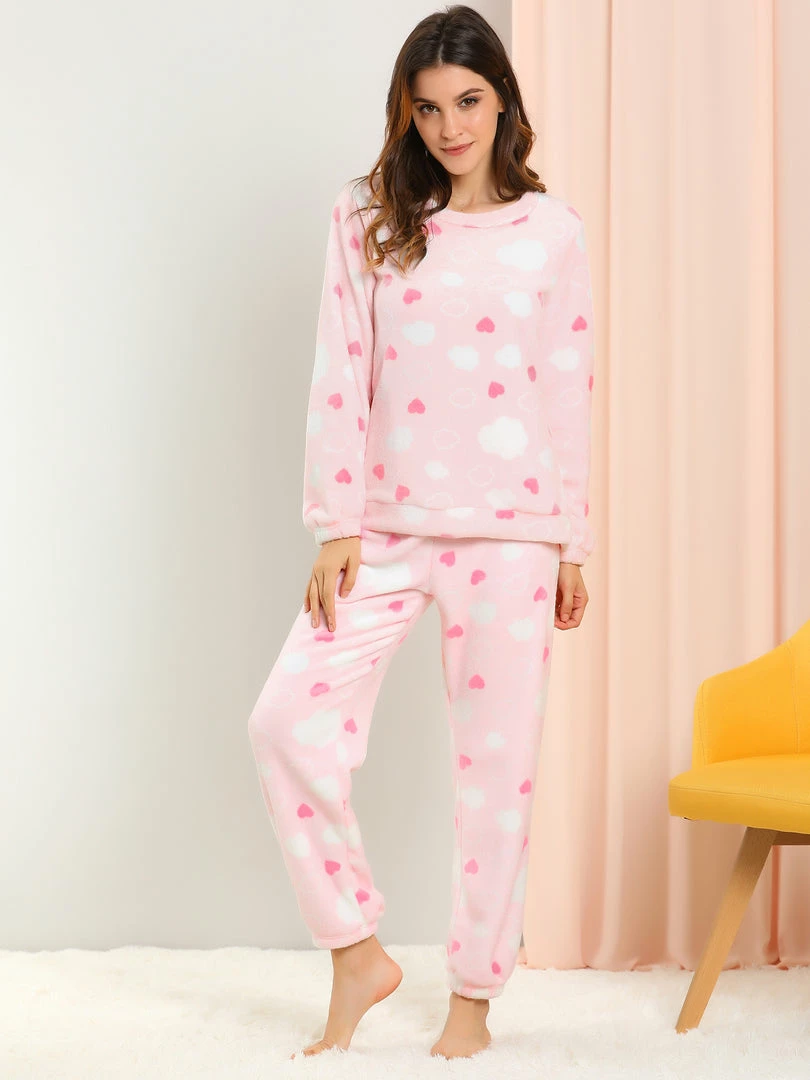 Allegra K Winter Flannel Pajama Sets For Women Cute Printed Long Sleeve Nightwear Top And Pants Loungewear Soft Sleepwears 18 Allegra K Winter Flannel Pajama Sets For Women Cute Printed Long Sleeve Nightwear Top And Pants Loungewear Soft Sleepwears
