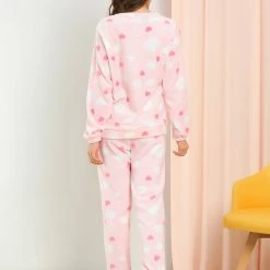 Allegra K Winter Flannel Pajama Sets For Women Cute Printed Long Sleeve Nightwear Top And Pants Loungewear Soft Sleepwears 74 Allegra K Winter Flannel Pajama Sets For Women Cute Printed Long Sleeve Nightwear Top And Pants Loungewear Soft Sleepwears