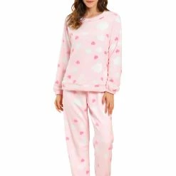 Allegra K Winter Flannel Pajama Sets For Women Cute Printed Long Sleeve Nightwear Top And Pants Loungewear Soft Sleepwears 70 Allegra K Winter Flannel Pajama Sets For Women Cute Printed Long Sleeve Nightwear Top And Pants Loungewear Soft Sleepwears