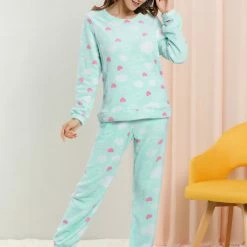 Allegra K Winter Flannel Pajama Sets For Women Cute Printed Long Sleeve Nightwear Top And Pants Loungewear Soft Sleepwears 77 Allegra K Winter Flannel Pajama Sets For Women Cute Printed Long Sleeve Nightwear Top And Pants Loungewear Soft Sleepwears