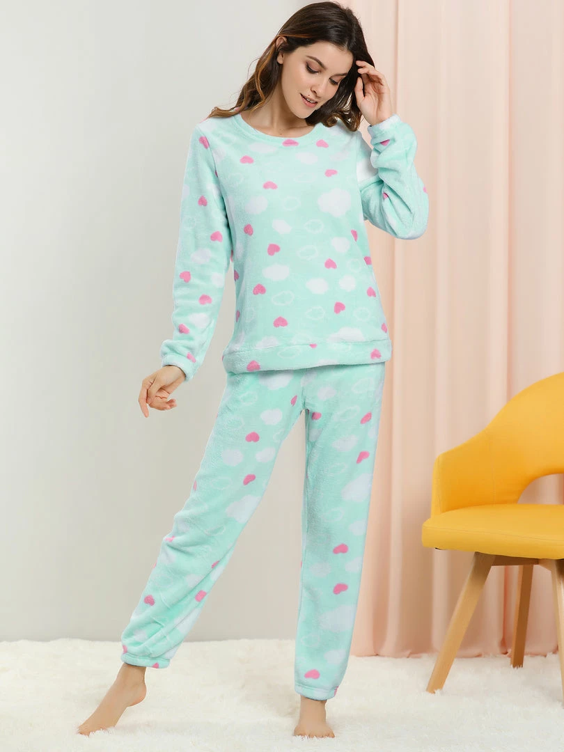 Allegra K Winter Flannel Pajama Sets For Women Cute Printed Long Sleeve Nightwear Top And Pants Loungewear Soft Sleepwears 23 Allegra K Winter Flannel Pajama Sets For Women Cute Printed Long Sleeve Nightwear Top And Pants Loungewear Soft Sleepwears