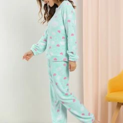 Allegra K Winter Flannel Pajama Sets For Women Cute Printed Long Sleeve Nightwear Top And Pants Loungewear Soft Sleepwears 78 Allegra K Winter Flannel Pajama Sets For Women Cute Printed Long Sleeve Nightwear Top And Pants Loungewear Soft Sleepwears