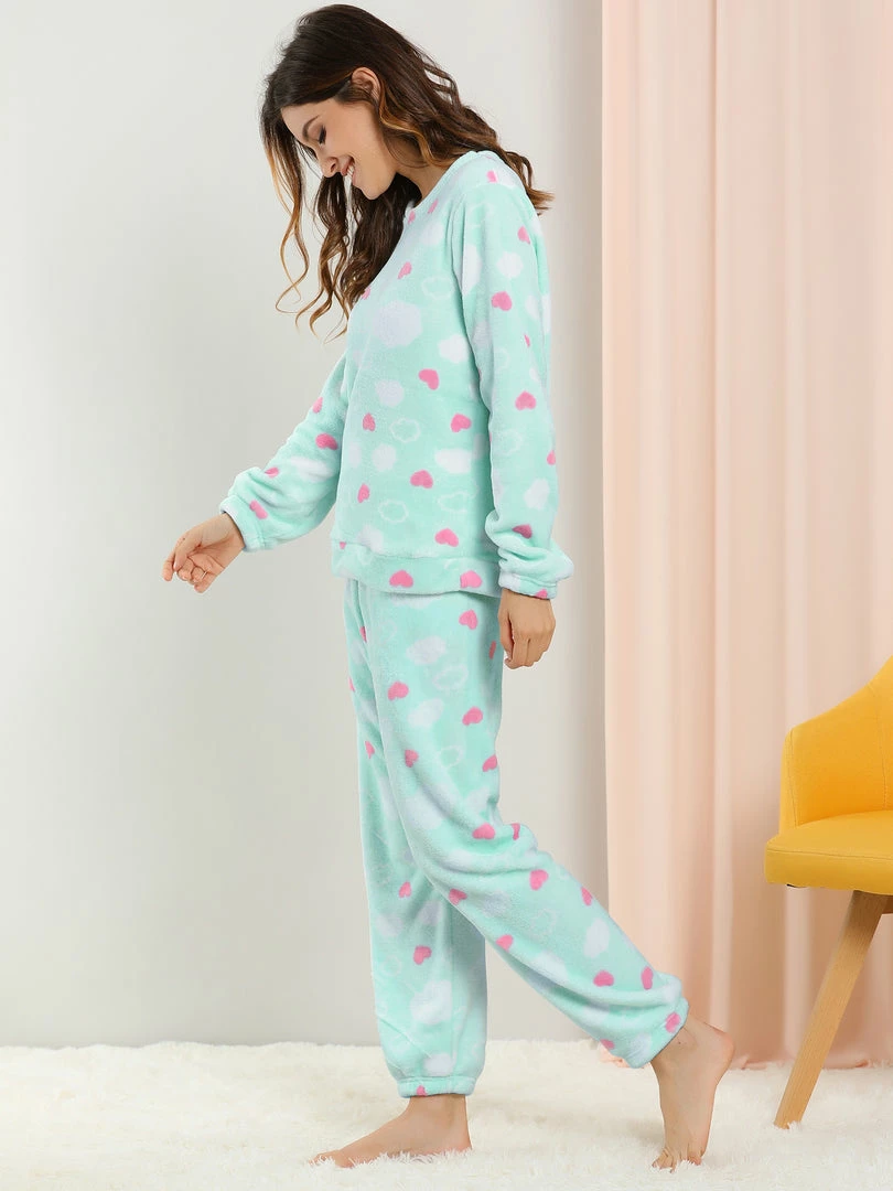 Allegra K Winter Flannel Pajama Sets For Women Cute Printed Long Sleeve Nightwear Top And Pants Loungewear Soft Sleepwears 24 Allegra K Winter Flannel Pajama Sets For Women Cute Printed Long Sleeve Nightwear Top And Pants Loungewear Soft Sleepwears