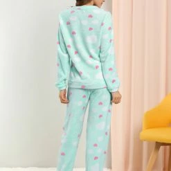 Allegra K Winter Flannel Pajama Sets For Women Cute Printed Long Sleeve Nightwear Top And Pants Loungewear Soft Sleepwears 80 Allegra K Winter Flannel Pajama Sets For Women Cute Printed Long Sleeve Nightwear Top And Pants Loungewear Soft Sleepwears