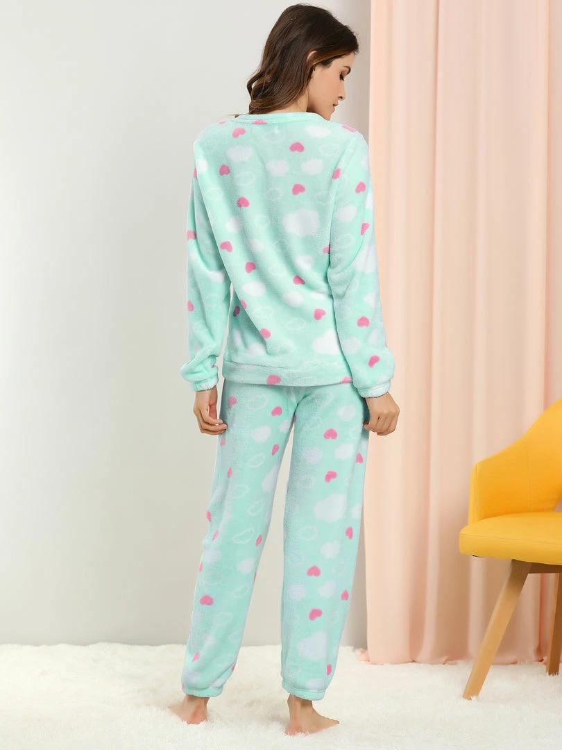 Allegra K Winter Flannel Pajama Sets For Women Cute Printed Long Sleeve Nightwear Top And Pants Loungewear Soft Sleepwears 26 Allegra K Winter Flannel Pajama Sets For Women Cute Printed Long Sleeve Nightwear Top And Pants Loungewear Soft Sleepwears